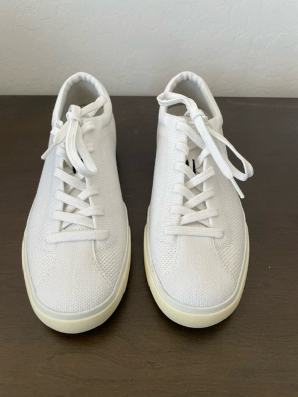 -Rothy's Women The Lace Up Sneaker White Knit Comfort Casual Size 9